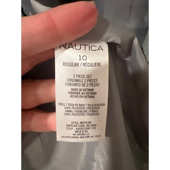 Nautica, Boys, Gray Suit Set, Packet and Pants, Size 10 1404C - Picture 6 of 7